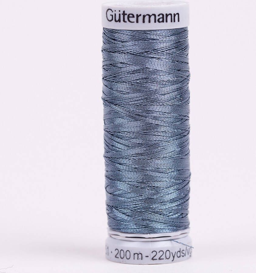 Gütermann Gutermann metallic garen grijs zilver no 9495 borduren borduurgaren kerst grijs zilver glans glitter 200m