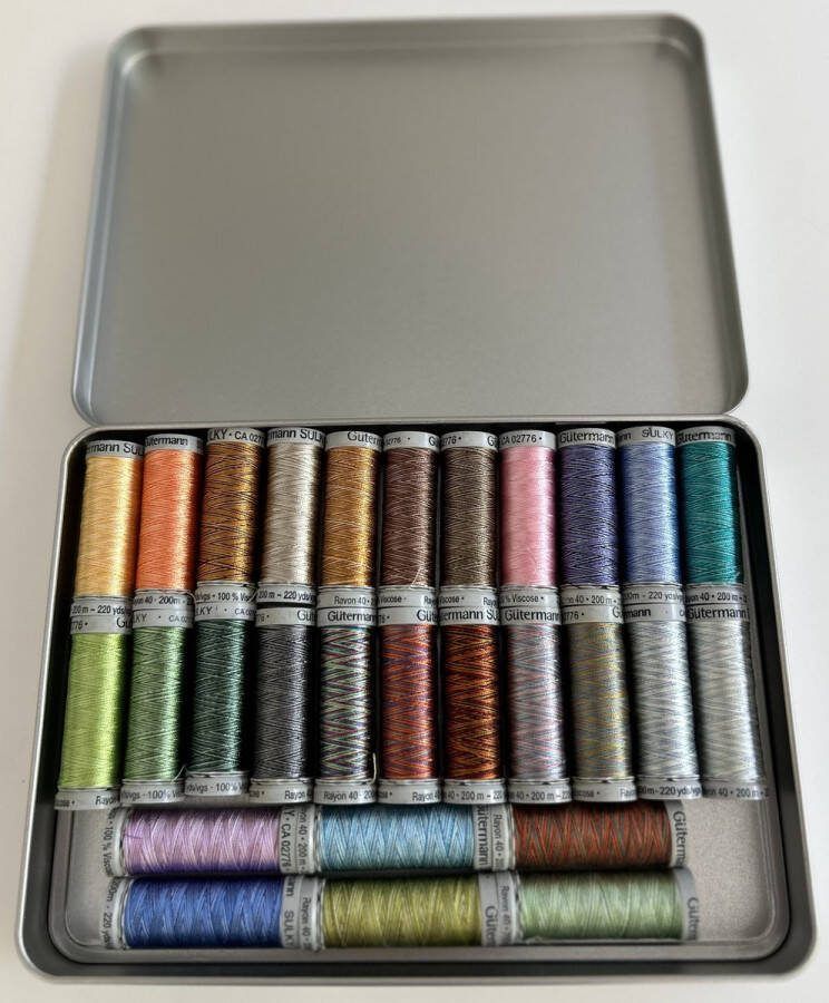 Gütermann Sulky Rayon 40 Borduurgaren Multicolor voordeelset 28 stuks x 200 meter Rayon 40 machineborduurgaren multikleuren