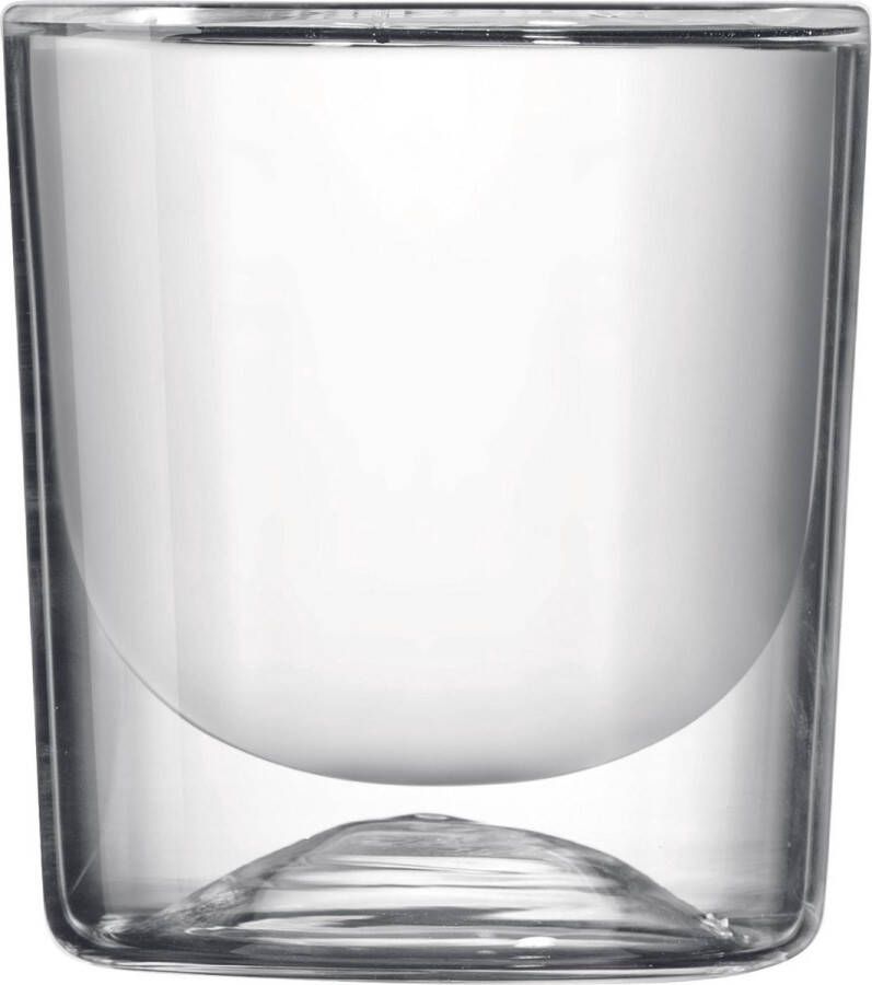 Guzzini Dubbelwandig Glas Set van 2 glazen H9.3 cm