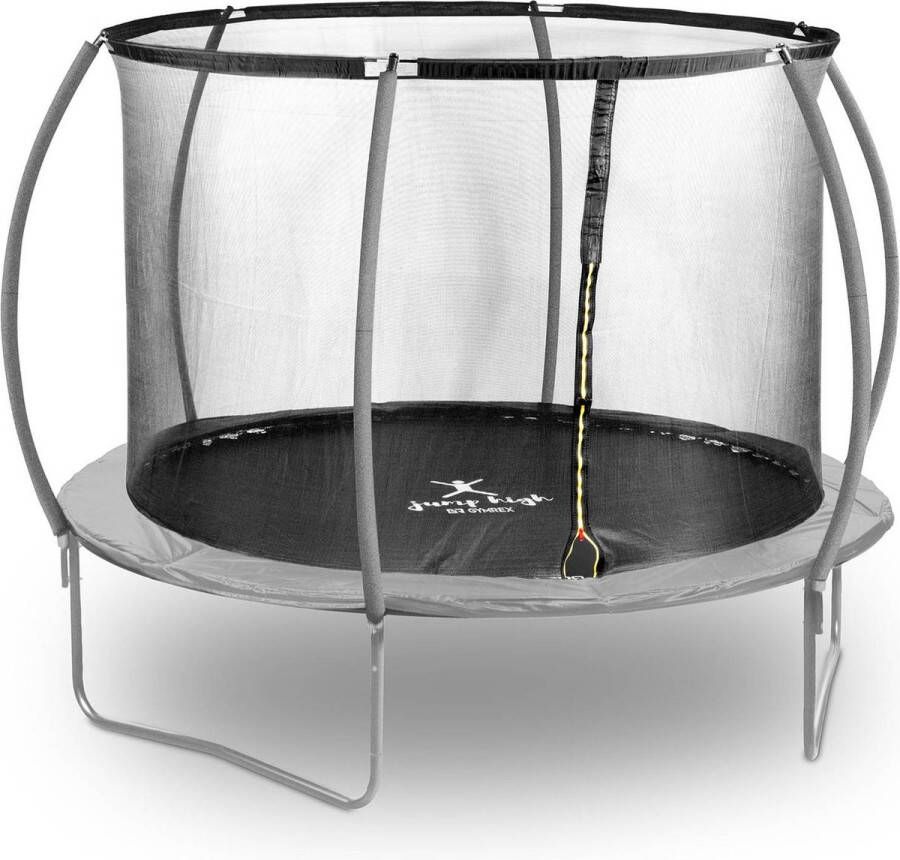 Gymrex Tuintrampoline Ø 305 X 180 Cm 100 Kg Mesh Zwart Grijs Gr-tr02