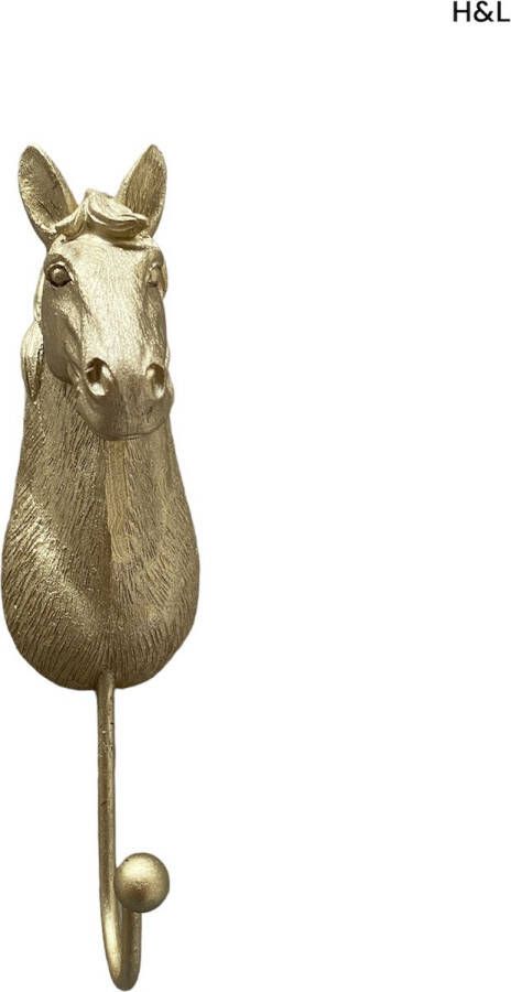 H&L Luxe wandhaak Paard goud kapstok