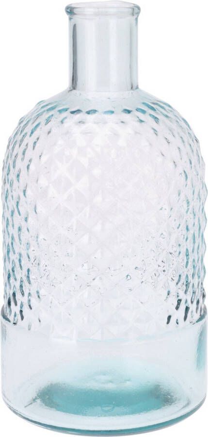 H&S Collection Bloemenvaas Salerno Gerecycled glas transparant D12 x H23 cm Fles vorm