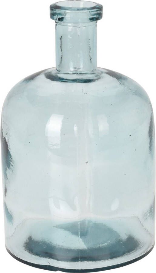 H&S Collection Fles Bloemenvaas Umbrie Gerecycled glas transparant D15 x H24 cm Vazen