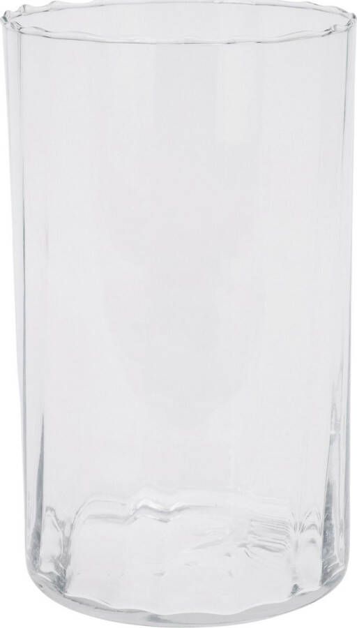H&S Collection HS Collection Bloemen vaas glas transparant H22 cm