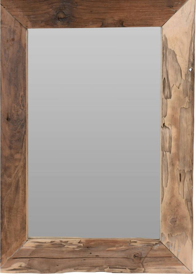 H&S Collection HS Collection Spiegel wandspiegel hout rechthoek 70 x 50 cm