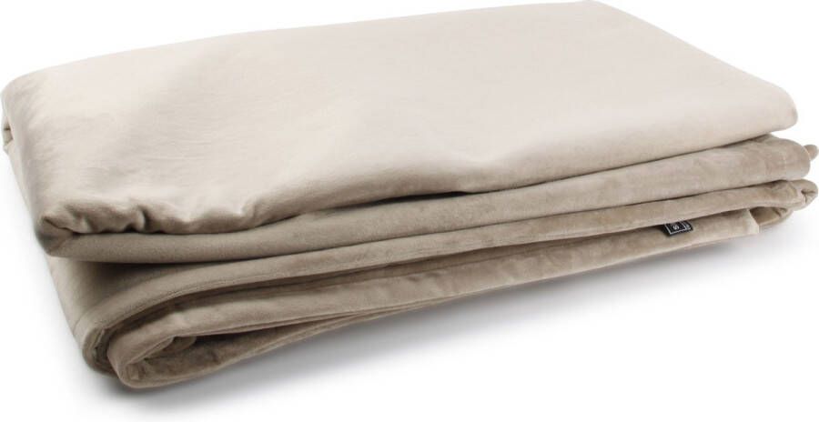 H&S Collection Plaid 140x200cm velvet taupe Snooze
