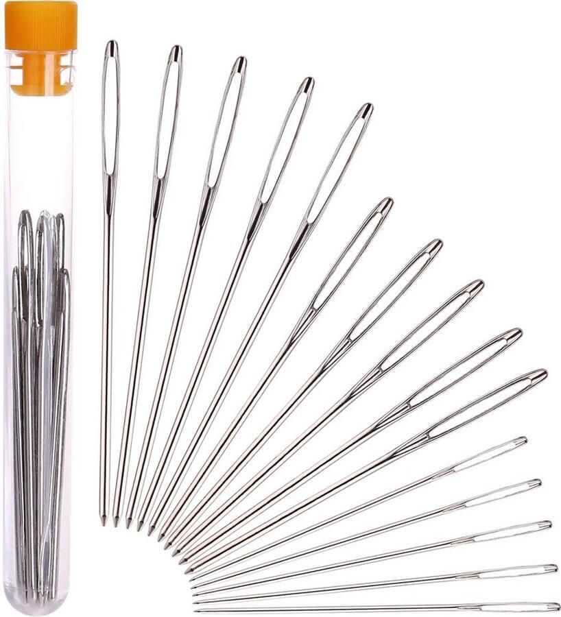 H&S Grote Oog Blunt Naalden 15Pcs Garen Breinaalden Naaien Grote Oog Darning Naalden Wol