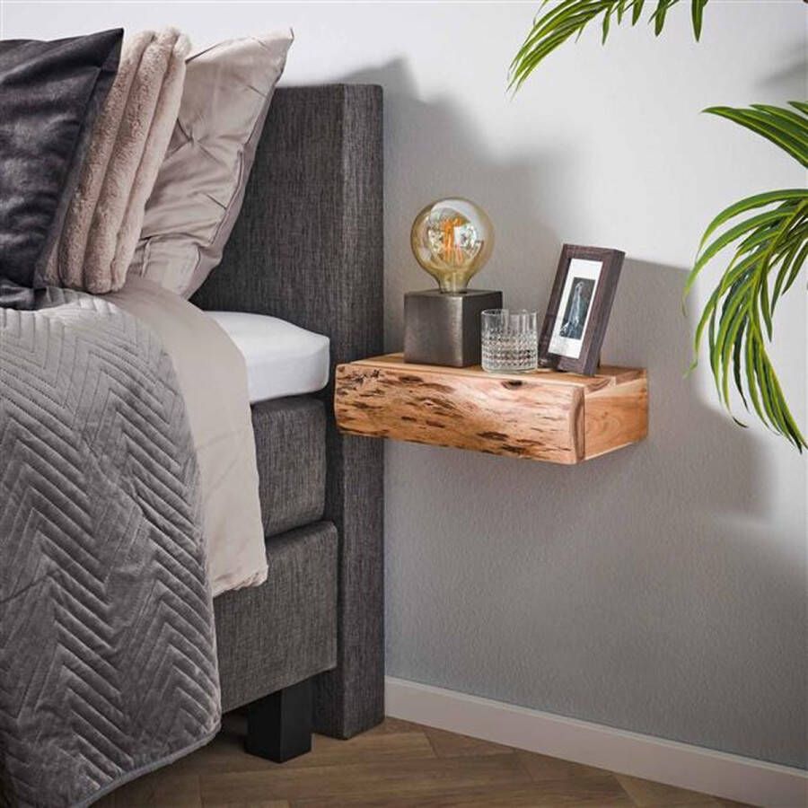 Hoyz Collection Hoyz Nachtkastje 1L Tree L Massief acacia naturel Set van 2