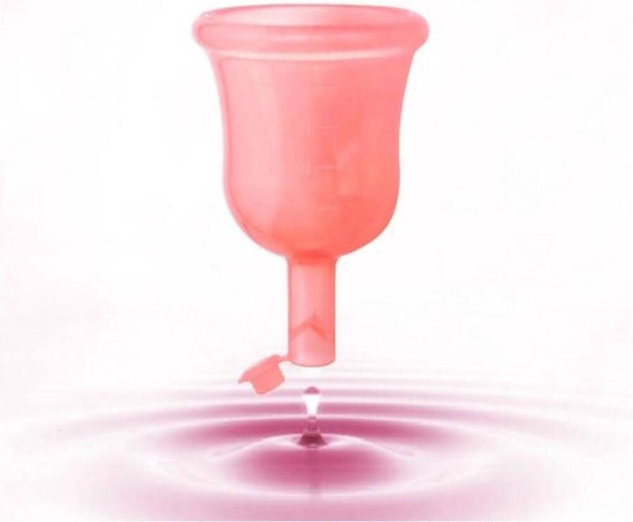 Haakaa Menstruatie cup Roze Medical Grade siliconen Maat Medium 18ml met klepje Zero Waste