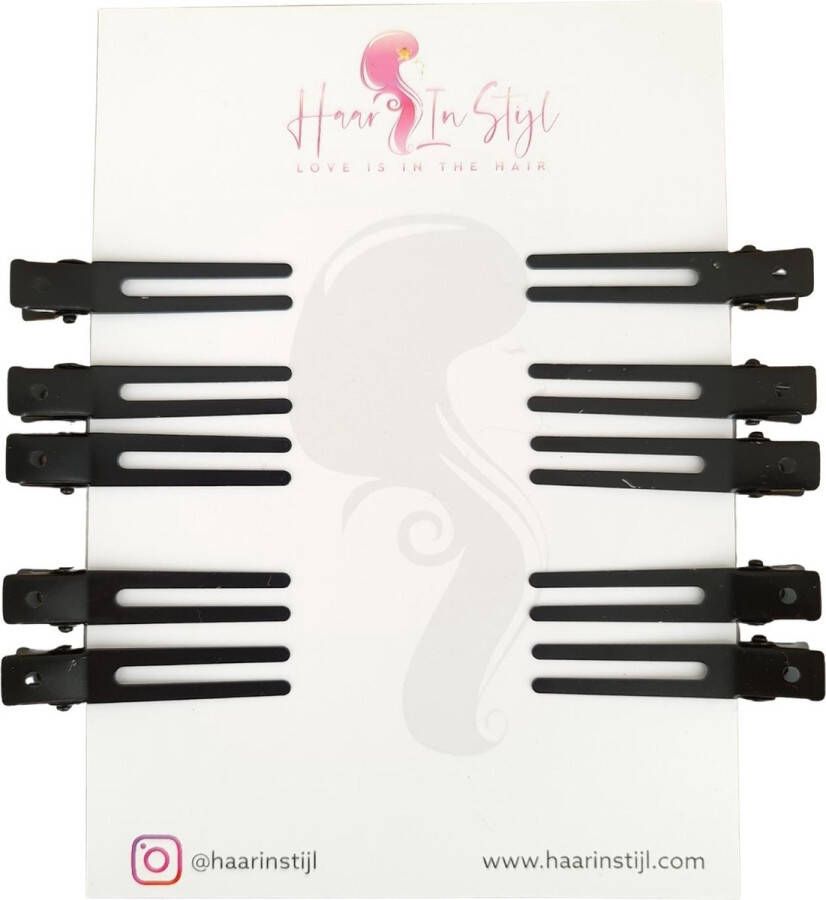 Haar in Stijl 12 stuks Mat Zwart Set tweebenig Metalen haarclips haarklem Styling haar tools klem DIY clip DHZ haar klip voor strikjes