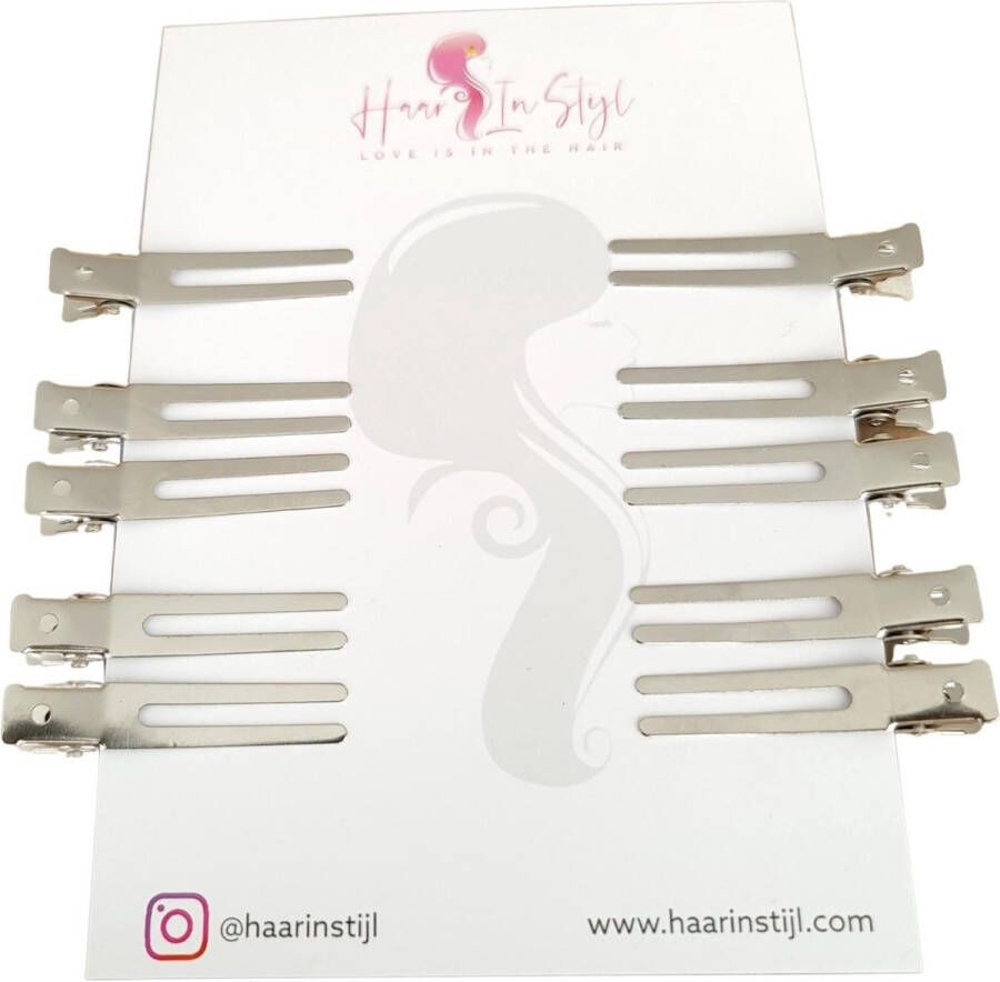 Haar in Stijl 12 stuks Zilver Set tweebenig Metalen haarclips haarklem Styling haar tools klem DIY clip DHZ haar klip voor strikjes