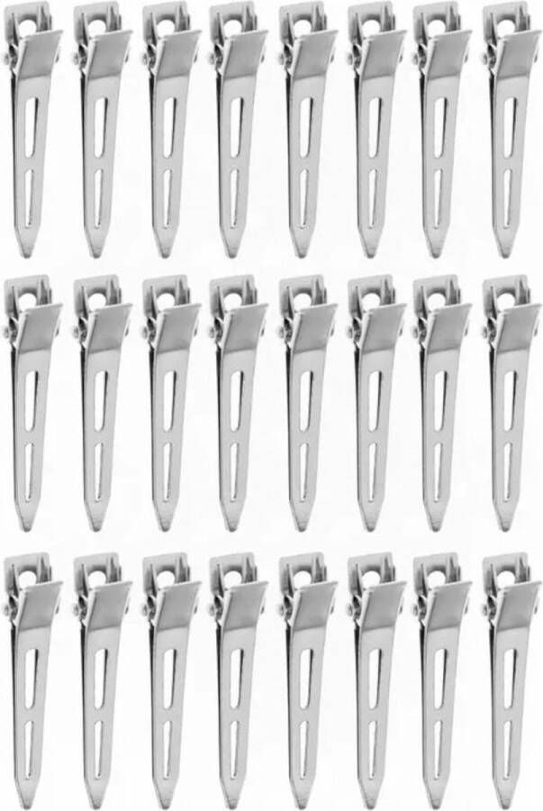 Haar in Stijl Metalen haarclips 24 stuks 5.5cm lang haarklem kapper haar tools clips klips klem