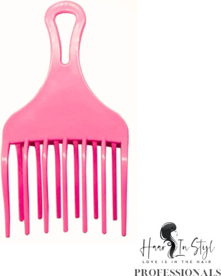 Haar in Stijl Professionals Afro Kam Roze