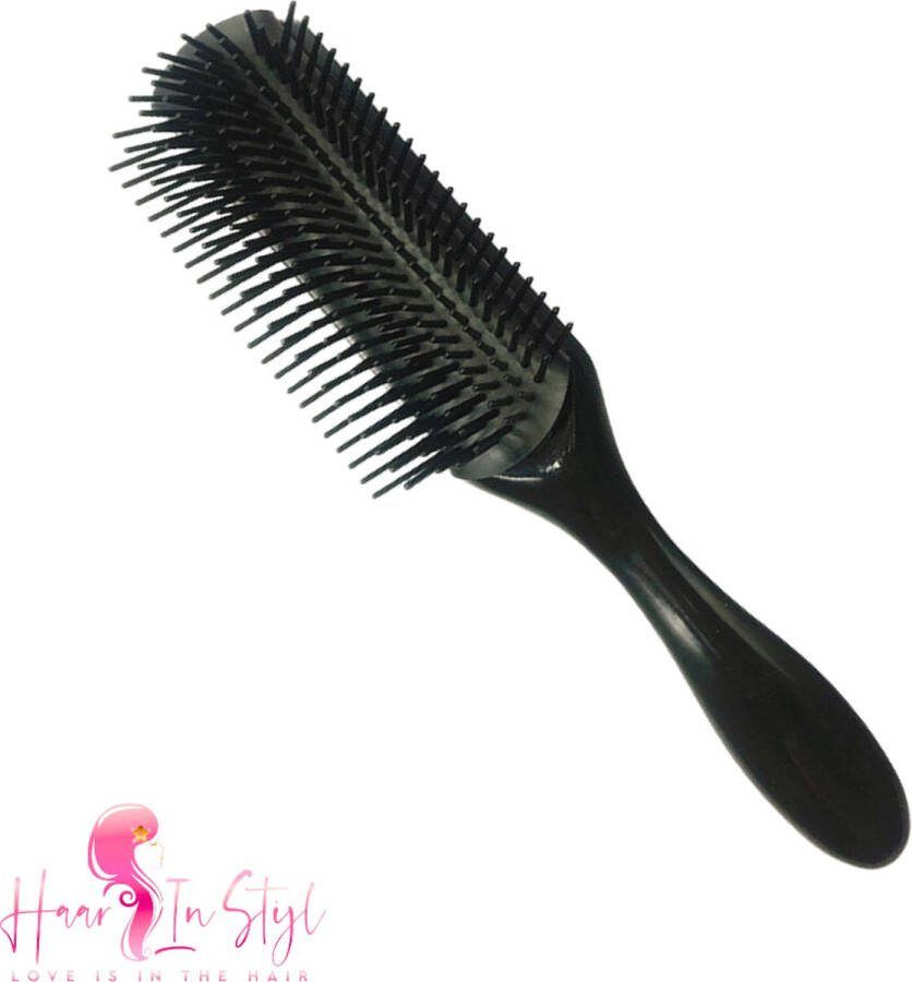 Haar in Stijl Zwart Anti-klit Styling Brush Haar borstel krulborstel defining stylingbrush kam voor krullen