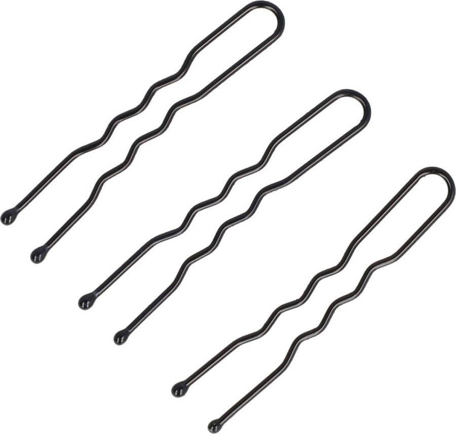 Haarsoires Haardotspelden 6cm Metaal 40 Stuks Zwart Haarpinnen Dot Knot Pinnen