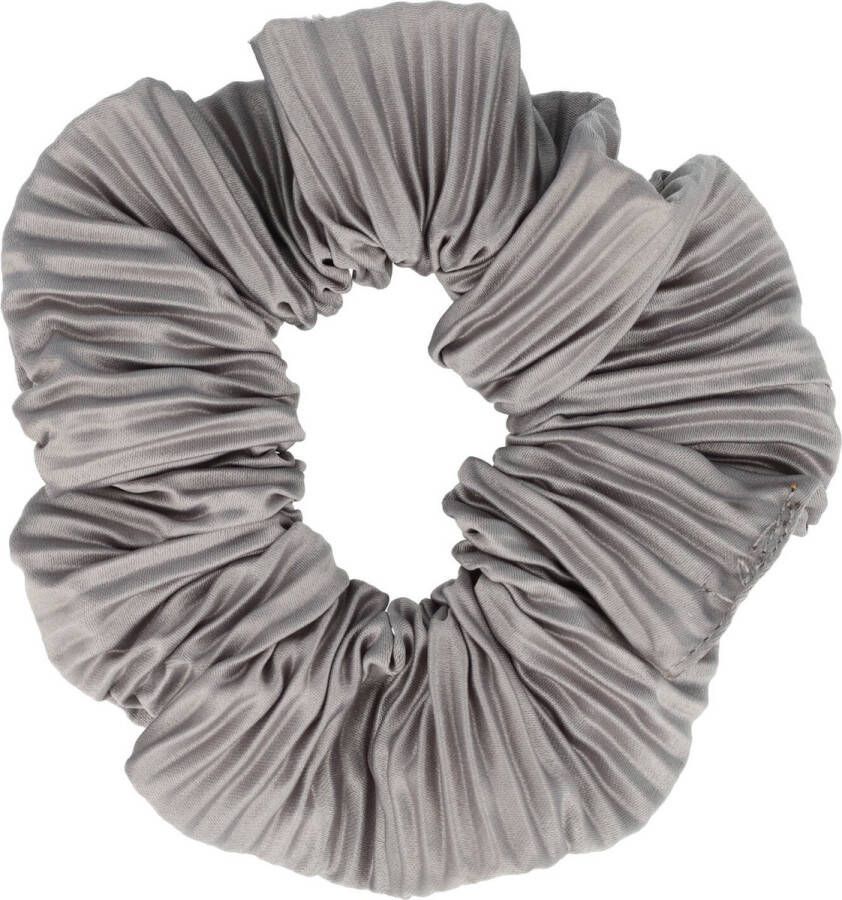 Haarsoires Scrunchie Haarelastiek Haar Elastiek Krinkel Ribbel Stof Grijs