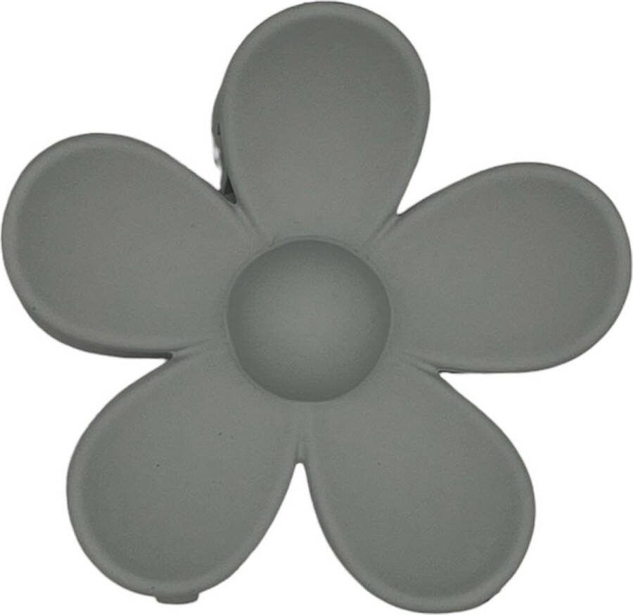 Haarspeldjes & zo Haarklem haarklauw bloem flower grijs