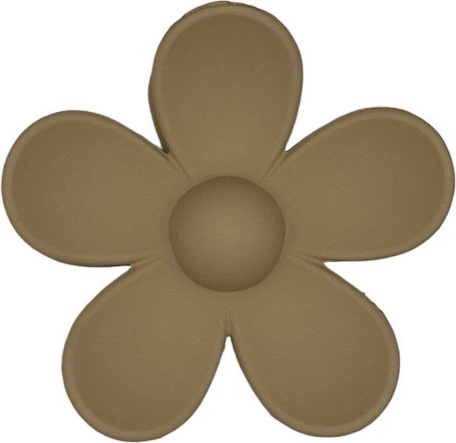 Haarspeldjes & zo Haarklem haarklauw bloem flower khaki