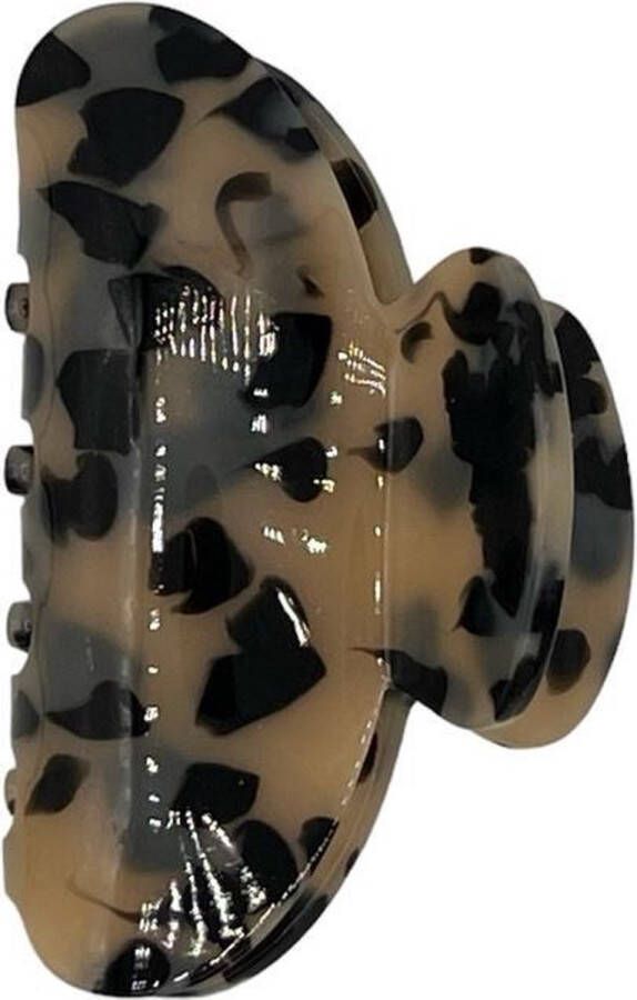 Haarspeldjes & zo Haarklem haarklauw (groot) panter leopard grijs