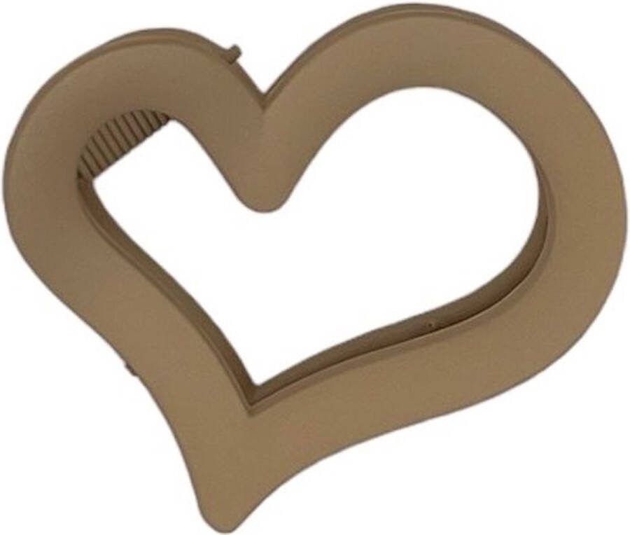 Haarspeldjes & zo Haarklem haarklauw hartje beige