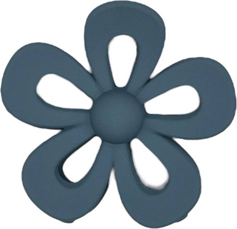 Haarspeldjes & zo Haarklem haarklauw open bloem flower blauw