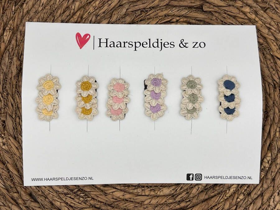 Haarspeldjes & zo Haarspeldje antislip baby's kinderen meisjes setje 40 mix bloemetjes