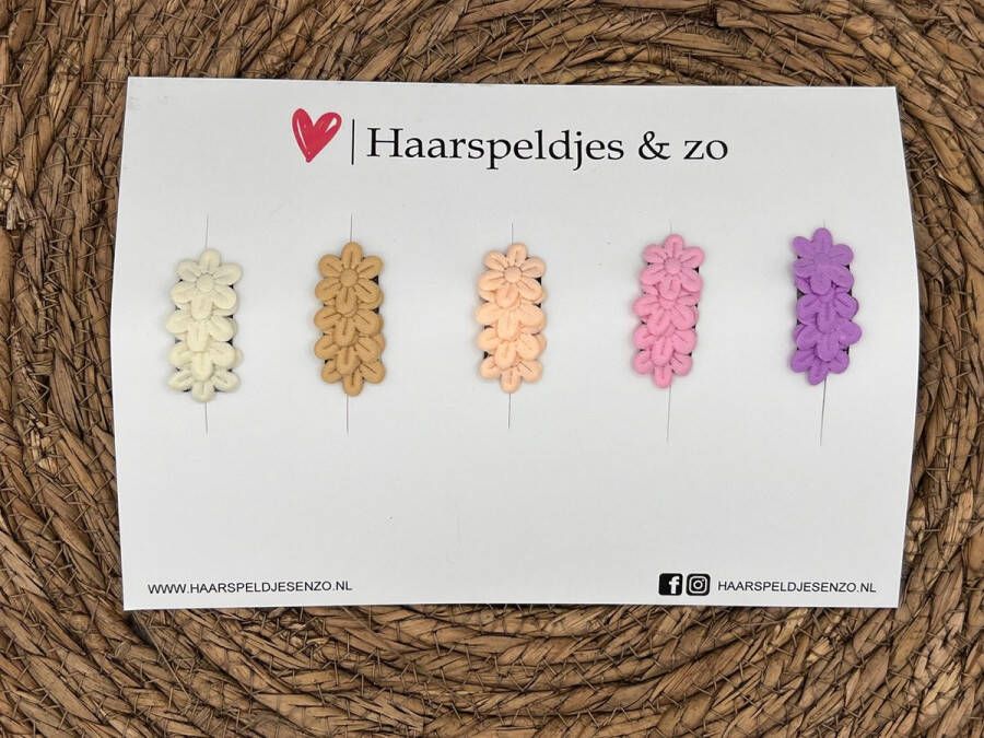 Haarspeldjes & zo Haarspeldje antislip baby's kinderen meisjes setje 41 mix bloemetjes