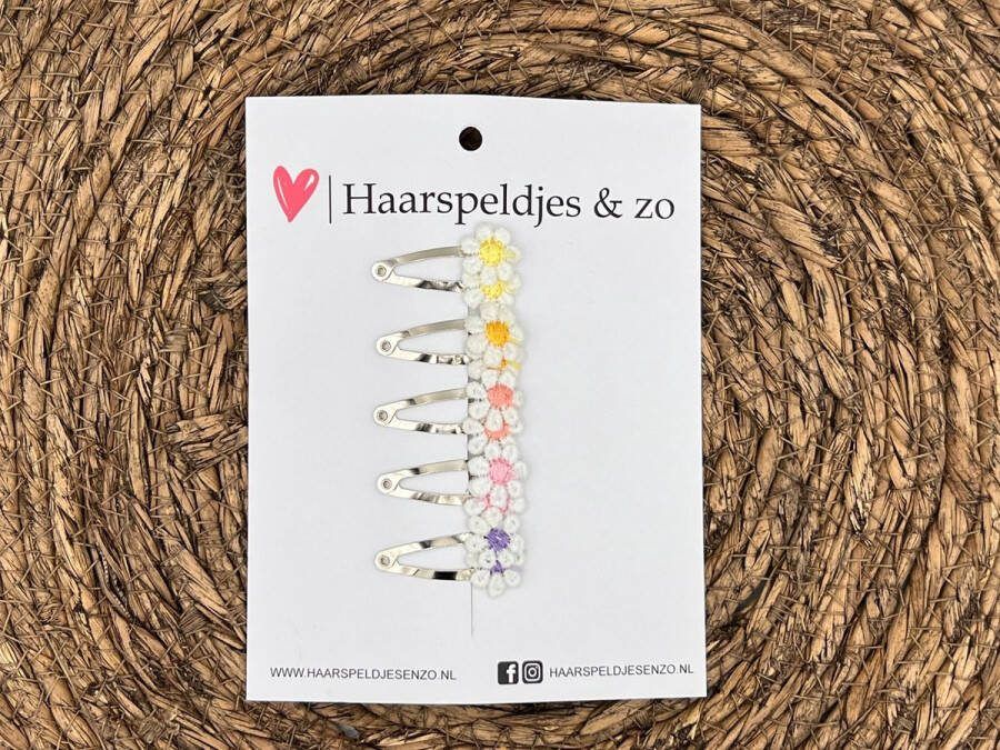 Haarspeldjes & zo Haarspeldje flower setje 10 bloemen voorjaar zomer 3 cm speldjes