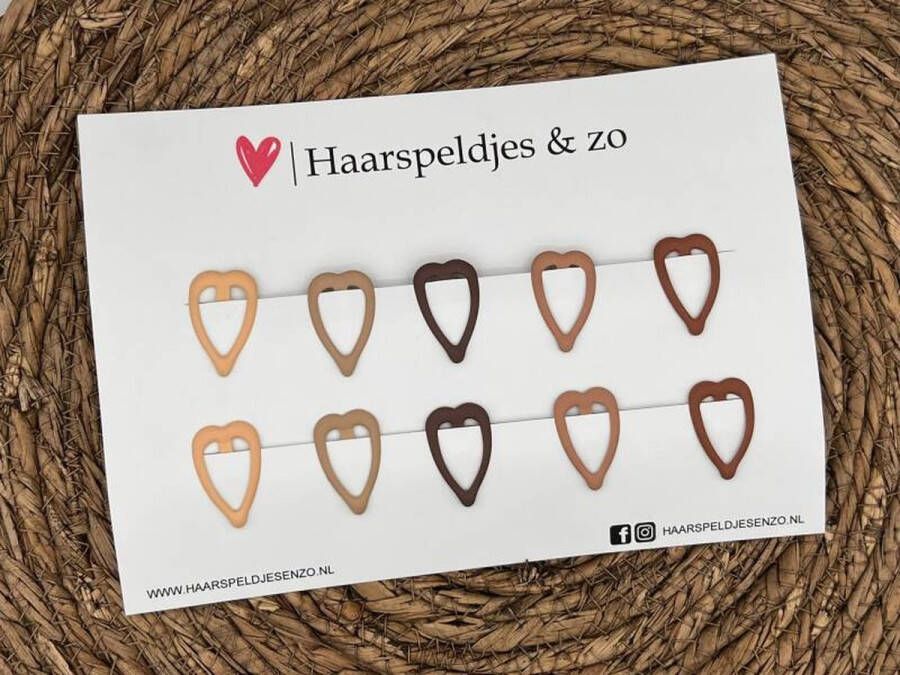 Haarspeldjes & zo Haarspeldje June nude pasteltinten hartje