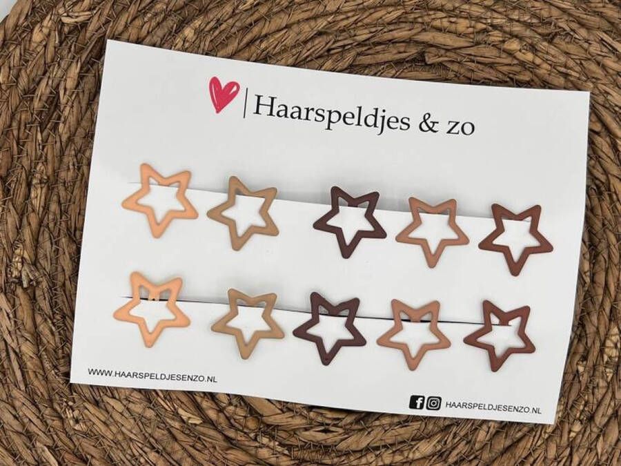 Haarspeldjes & zo Haarspeldje June nude pasteltinten ster sterretje