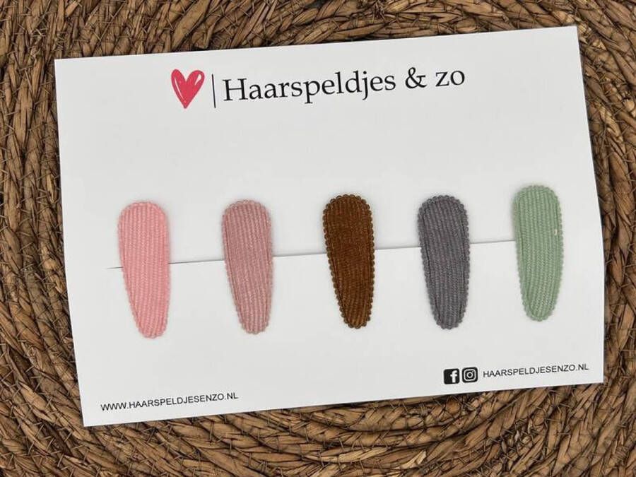 Haarspeldjes & zo Haarspeldje setje 9 rib speldjes met een hoesje