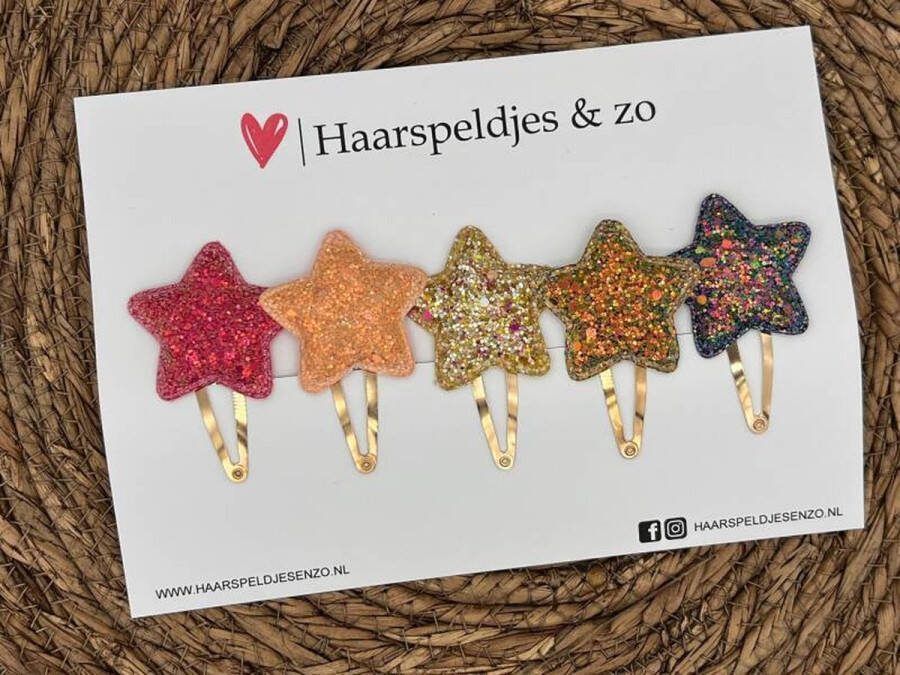 Haarspeldjes & zo Haarspeldje stars setje 11 sterretjes glitters kerst decembercollectie najaar