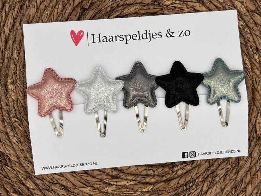 Haarspeldjes & zo Haarspeldje stars setje 3 sterretjes glamour kerst decembercollectie najaar