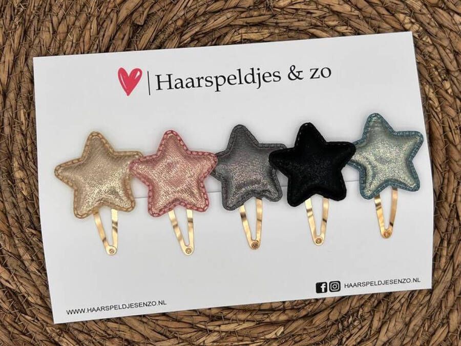 Haarspeldjes & zo Haarspeldje stars setje 4 sterretjes glamour kerst decembercollectie najaar