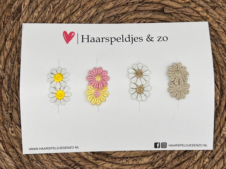 Haarspeldjes & zo Haarspeldje antislip baby's kinderen meisjes setje 38 mix bloemetjes