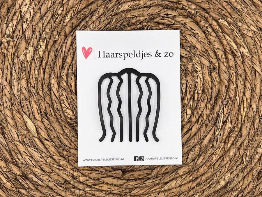 Haarspeldjes & zo Hair candy haarpin haarkam haarsieraad hairpin hairstick haar opsteken metaal zwart