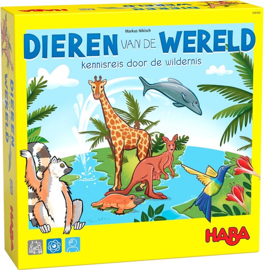 Haba bordspel Dieren van de Wereld kennisreis door de wildernis