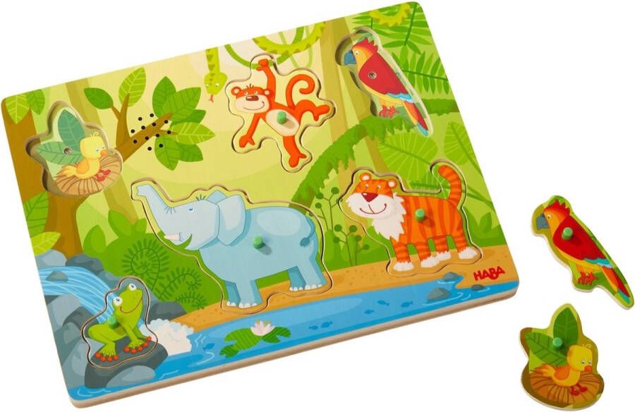 Haba Geluidenpuzzel in de jungle 6 stukjes