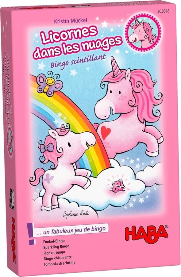 Haba Bingospel Licornes Dans Les Nuages Bingo Scintillant (fr)