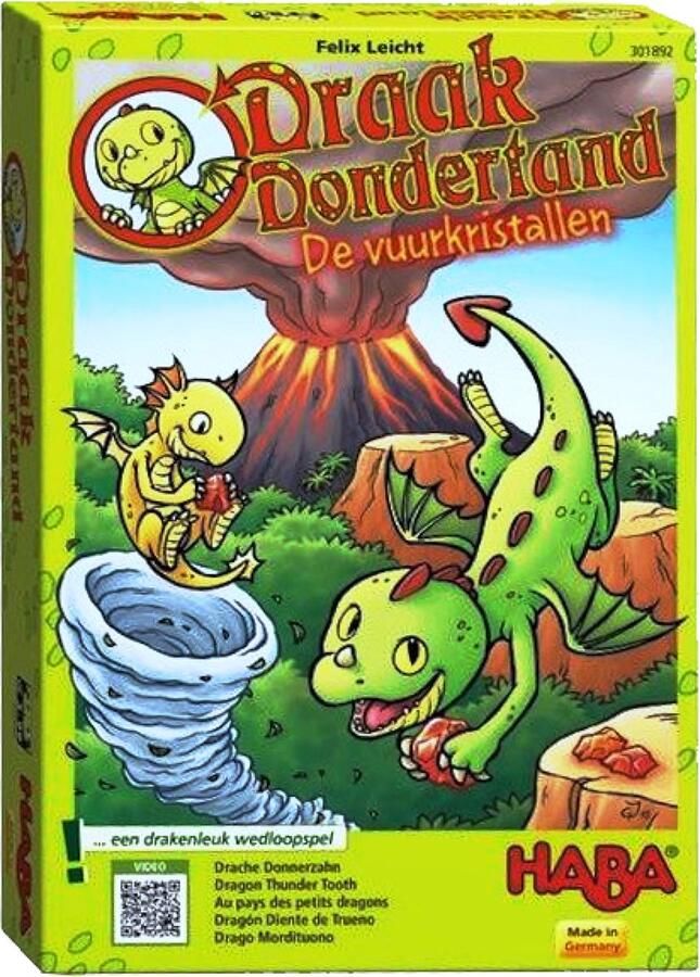 Haba kinderspel Draak Dondertand- De vuurkristallen (NL)
