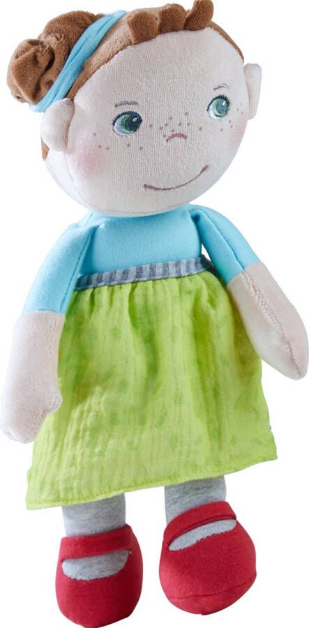 Haba knuffelpop Marta junior 29 cm katoen polyester groen