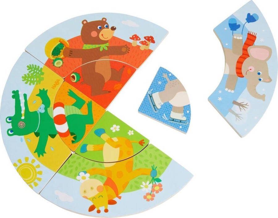Haba Legpuzzel Beestige Seizoenen 20 Cm Junior Hout 8-delig