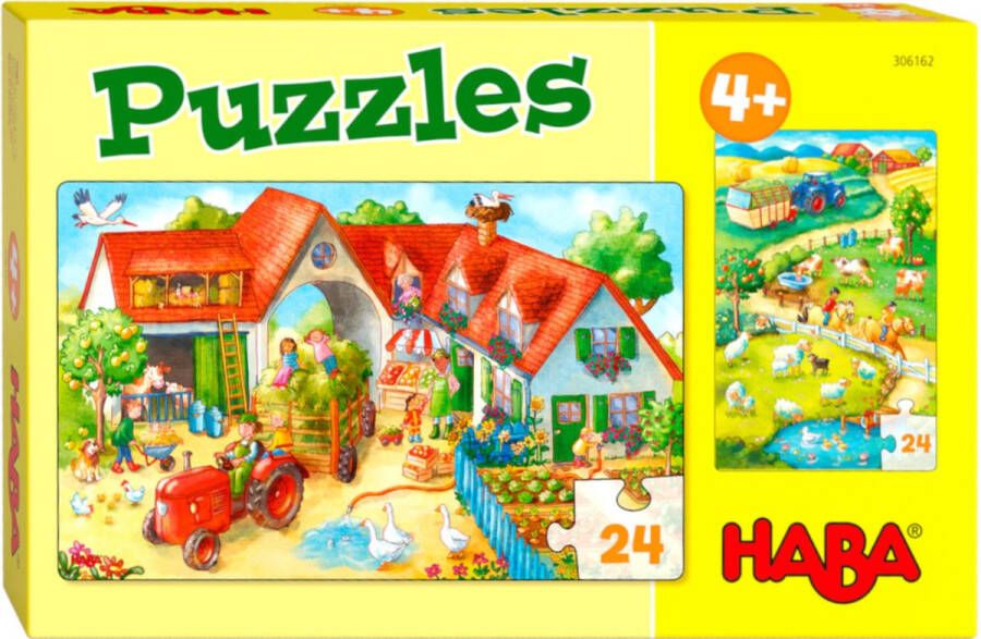 Haba Legpuzzel Puzzels Boerderij Junior Karton 2 X 24 Stukjes