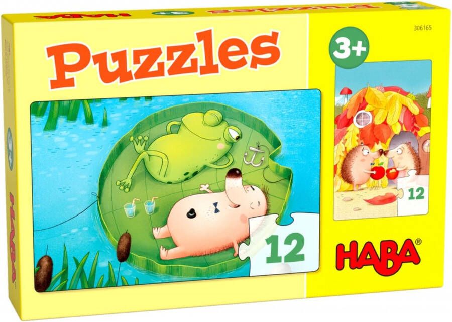 Haba Legpuzzel Puzzels Meneer Egel Junior Karton 2 X 12 Stukjes