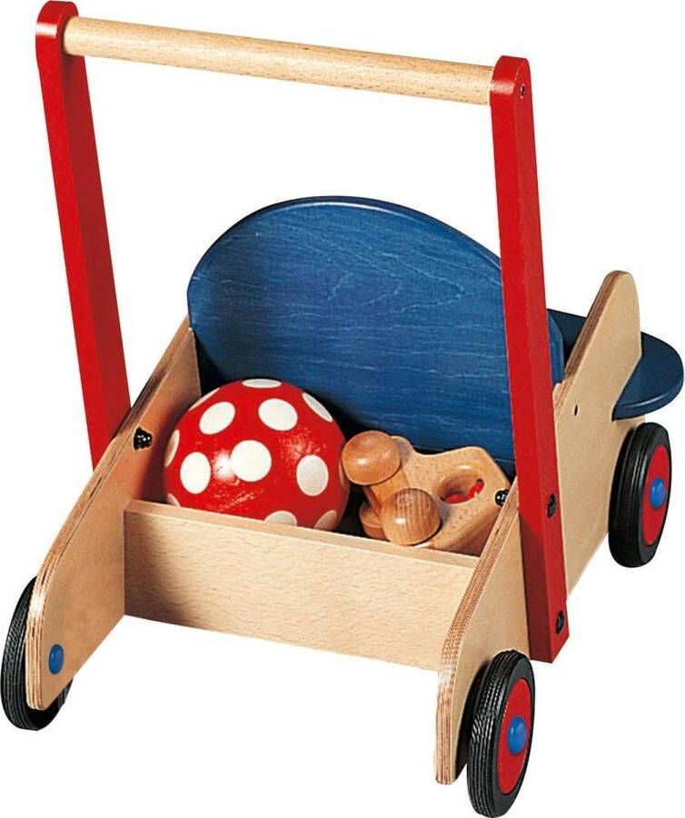 Haba Houten Loopwagen 50 Cm Blauw rood