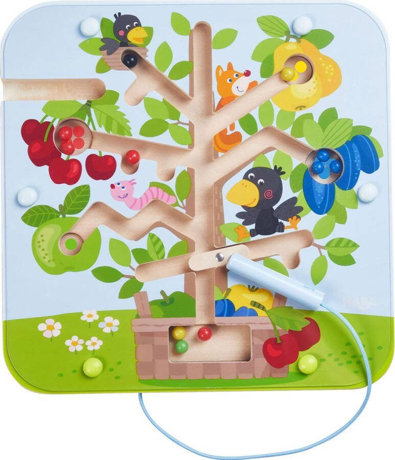 Haba Magneetspel Boomgaard 21 5 X 21 5 Cm Hout Groen blauw