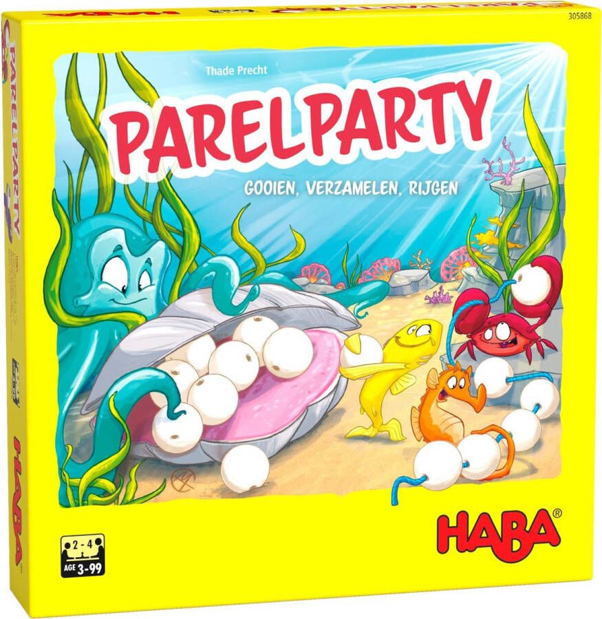 Haba Spel Parelfeestje Gooien verzamelen rijgen