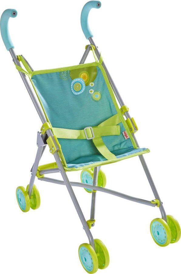Haba Poppenbuggy Zomerweide Junior 63 Cm Polyester Groen blauw