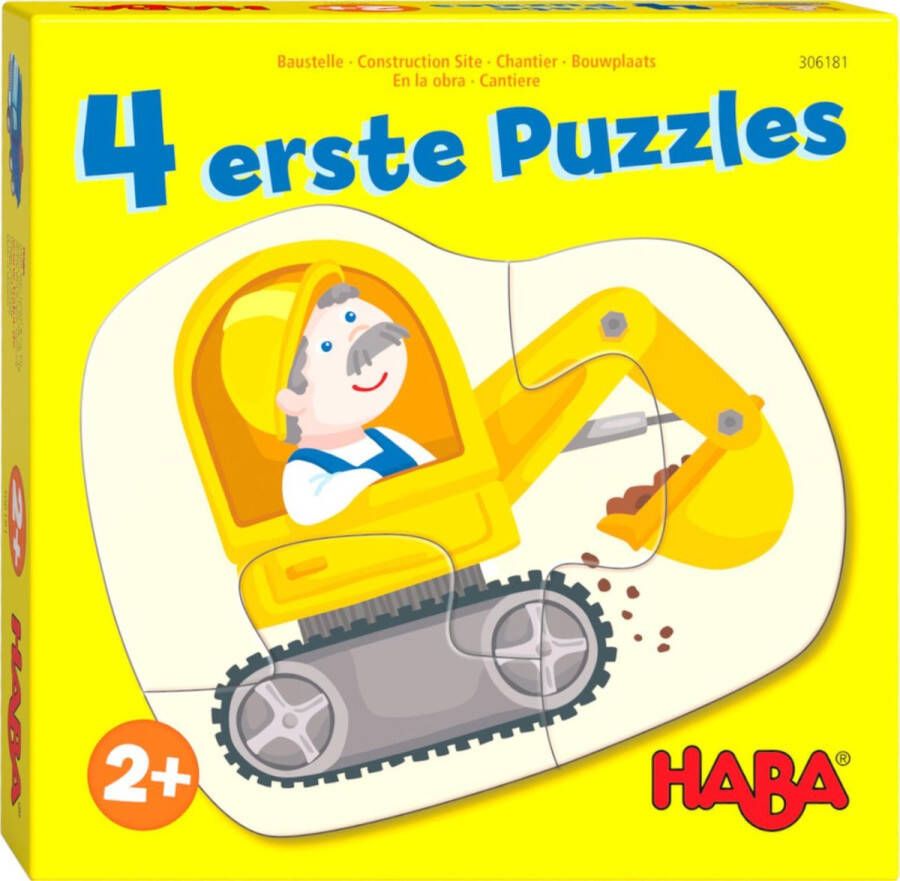 Haba Puzzel 4 eerste puzzels Bouwplaats 2+