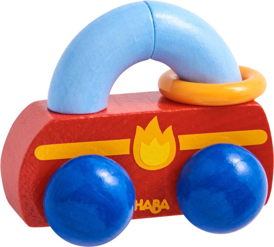 Haba Rammelaar Raceauto Junior 6 5 X 7 Cm Hout Rood blauw